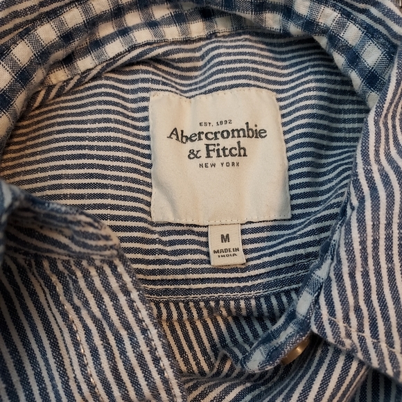 Abercrombie Striped Button Up Medium - Picture 5 of 6